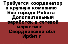 Требуется координатор в крупную компанию - Все города Работа » Дополнительный заработок и сетевой маркетинг   . Свердловская обл.,Ирбит г.